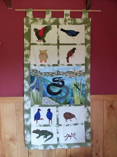 Wall hanging contributed by Salisbury School pupils.